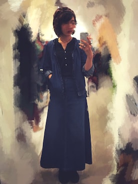 「WC（ダブル シー）のアイテム（ハンチング/ベレー帽）」を使った、GOGGELMOGGELさん（レディース・162cm）の秋コーディネート
