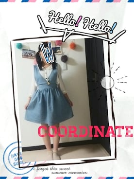 「デニムワンピース」｜まなみさん（レディース・148cm・10代）の秋コーディネート