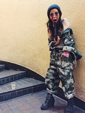 「FACETASM（ファセッタズム）のアイテム（バッグ）」を使った、YKさん（レディース・150cm）の秋コーディネート