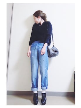 「もけもけ」｜「アイテム（その他）」を使った、YKさん（レディース・150cm）の春コーディネート
