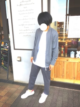 「ジップカーデ」｜はるぽんさん（メンズ・163cm）の春コーディネート