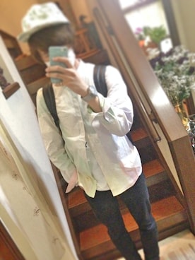 「AlexanderLeeChang（アレキサンダーリーチャン）のアイテム（その他アウター）」を使った、ねことふく。さん（メンズ・170cm）の夏コーディネート