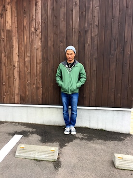 「BRIXTON（ブリクストン）のアイテム（ジャケット/アウター）」を使った、yasu Rockさん（メンズ・168cm）の秋コーディネート