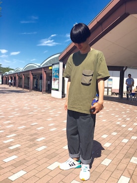 「ADPOSION（アドポーション）のアイテム（トップス）」を使った、creativesquareさん（メンズ・172cm）の秋コーディネート
