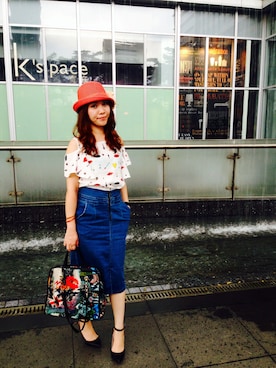「PULL&BEAR（プルアンドベア）のアイテム（パンプス）」を使った、Dorisさん（レディース・160cm）の夏コーディネート