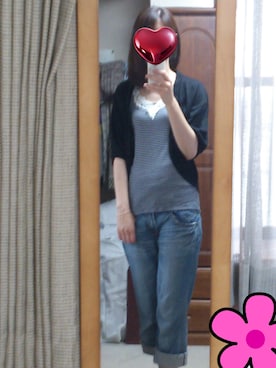 「URBAN RESEARCH DOORS WOMENS（アーバンリサーチ ドアーズ ウィメンズ）のレースタンクトップ（タンクトップ、ブルー系）」を使った、315さん（レディース・162cm）の夏コーディネート