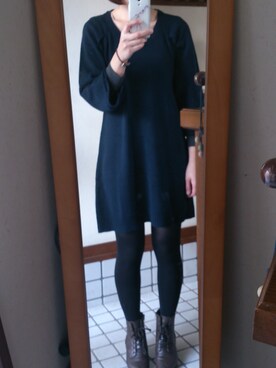 「Penelopeのレースアップブーツ（ブーツ、ブラウン系）」を使った、315さん（レディース・162cm）の冬コーディネート