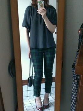 「バルーンスリーブ」｜315さん（レディース・162cm）の秋コーディネート