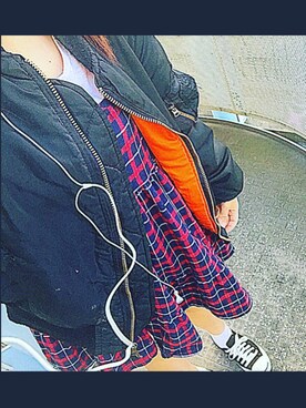 「オルチャンファッション」｜「アイテム（その他アウター）」を使った、레さん（レディース・160cm）の秋コーディネート