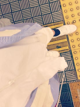 「tricot COMME des GARCONS（トリココムデギャルソン）のアイテム（その他シューズ）」を使った、なかの ゆうみさん（レディース・162cm）の夏コーディネート