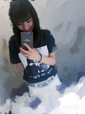 「APM Monacoのアイテム（リング）」を使った、Shellさん（レディース・164cm）の夏コーディネート