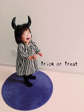 「FITH（フィス）のアイテム（シャツワンピース）」を使った、ꙭ҉uka.さん（キッズ・90cm）の秋コーディネート