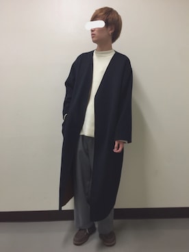 「金沢フォーラス」｜ほそやんさん（メンズ・174cm）の冬コーディネート