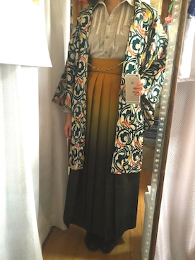 「アイテム（浴衣、グリーン系）」を使った、AZさん（レディース・155cm）の秋コーディネート