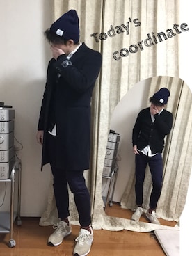 「SEVENDAYS=SUNDAY（セブンデイズサンデイ）のアイテム（レッグウェア）」を使った、おかっぴきさん（メンズ・171cm）の冬コーディネート
