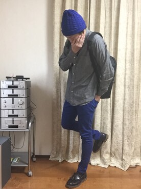 「LEPSIM（レプシィム）のアイテム（帽子）」を使った、おかっぴきさん（メンズ・171cm）の春コーディネート