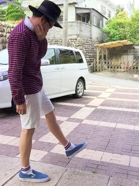 「ショートパンツ」｜おかっぴきさん（メンズ・171cm）の春コーディネート