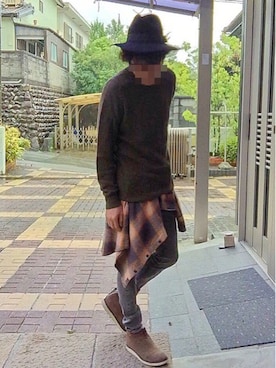 「スエードシューズ」｜おかっぴきさん（メンズ・172cm）の秋コーディネート