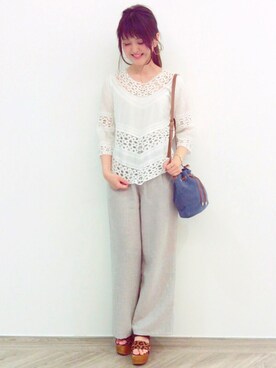 anna  aoyamaさん（レディース・161cm）の春コーディネート