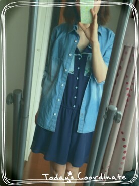 「ricori（リコリ）のアイテム（オールインワン・サロペット）」を使った、あずささん（レディース・156cm）の夏コーディネート