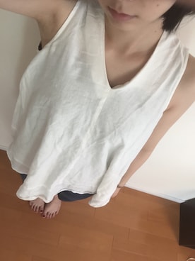 「アイテム（タンクトップ）」を使った、SMMRさん（レディース・166cm）の夏コーディネート