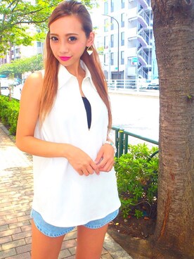 みすさち【見須幸代】さん（レディース・160cm）の夏コーディネート