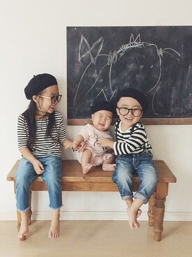 「Kiitos（キートス）のアイテム」を使った、BETTONさん（キッズ・100cm）の秋コーディネート