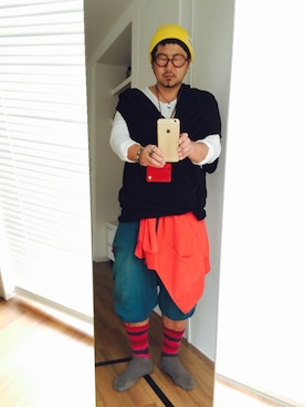 「アイテム（ブルゾン）」を使った、かべちゃんさん（メンズ・171cm・40代）の春コーディネート