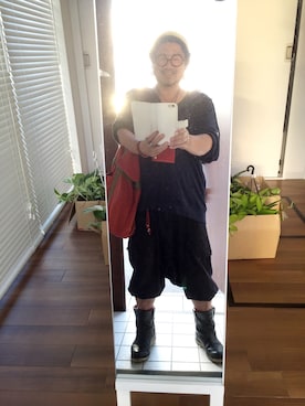 「Amina（アミナ）のアイテム（パンツ）」を使った、かべちゃんさん（メンズ・171cm）の秋コーディネート