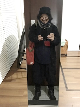 「ニットカーディガン」｜かべちゃんさん（メンズ・171cm・50代）の冬コーディネート