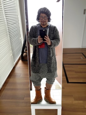 「ロングカーディガン」｜かべちゃんさん（メンズ・171cm・50代）の春コーディネート