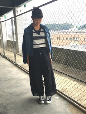 「強風」｜MINAMIさん（レディース・162cm）の秋コーディネート