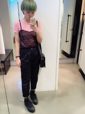 「UNIF（ユニフ）のアイテム（その他トップス）」を使った、莉莉/りリィ/ Taiwanさん（レディース・150cm）の秋コーディネート