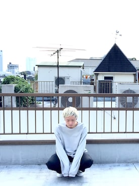 「DRESSEDUNDRESSED（ドレスドアンドレスド）のアイテム（スウェット）」を使った、SHOGO さん（メンズ・174cm）の秋コーディネート