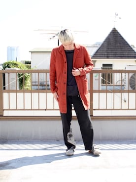 「Onitsuka Tiger × ANDREA POMPILIO（オニツカタイガーアンドレアポンピリオ）のアイテム」を使った、SHOGO さん（メンズ・174cm）の秋コーディネート