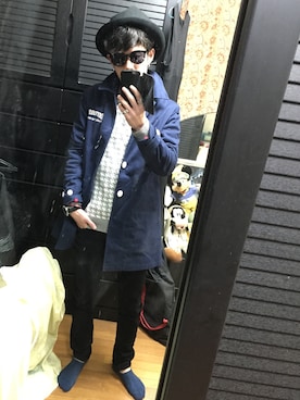 「時計」｜「アイテム（チェスターコート）」を使った、たくとぅ〜♪さん（メンズ・169cm）の冬コーディネート