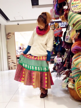 「スヌード」｜MEGさん（レディース・159cm）の冬コーディネート