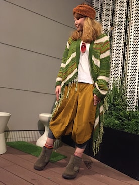 「チャイハネ（チャイハネ）のアイテム（ジャケット/アウター）」を使った、MEGさん（レディース・159cm）の秋コーディネート