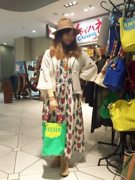 「チャイハネ（チャイハネ）のアイテム（その他アウター）」を使った、MEGさん（レディース・159cm）の冬コーディネート
