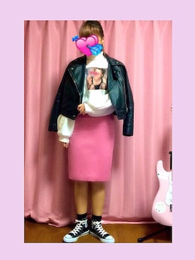 「Kawaii」｜「アイテム（スウェット）」を使った、marikaさん（レディース・160cm）の冬コーディネート