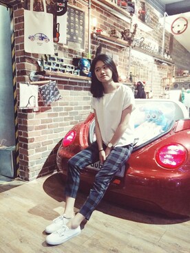 「HYPER GRAND（ハイパーグランド）のアイテム」を使った、Suさん（レディース・171cm）の冬コーディネート