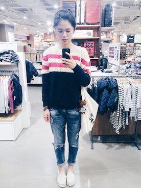 「HYPER GRAND（ハイパーグランド）のアイテム」を使った、Suさん（レディース・171cm）の冬コーディネート