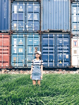 「HYPER GRAND（ハイパーグランド）のアイテム」を使った、Suさん（レディース・171cm）の春コーディネート