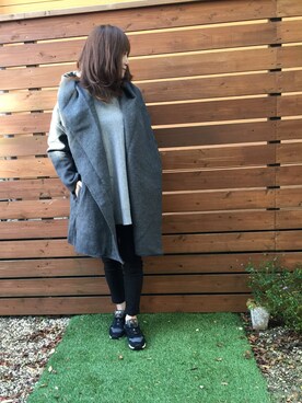 「Bou Jeloud（ブージュルード）のアイテム（その他アウター）」を使った、Luca さん（レディース・156cm）の冬コーディネート