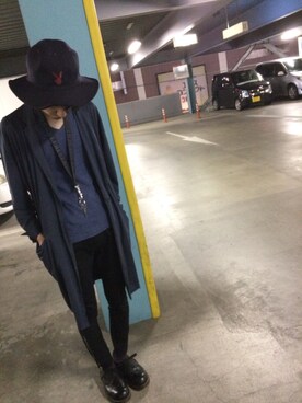 「PARADOX（パラドックス）のアイテム（ハット）」を使った、N△G△NEGIさん（メンズ・178cm）の秋コーディネート