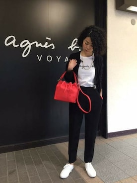 「アニエスベー」｜VOYAGE博多大丸さん（レディース・154cm）の春コーディネート