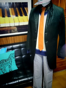 「タキシード」｜「アイテム（その他アウター）」を使った、RyotaroNakatsukaさん（メンズ・182cm）の秋コーディネート
