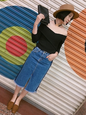 「BROWN」｜「アイテム（その他シューズ）」を使った、Ashleeeeeさん（レディース・165cm）の秋コーディネート