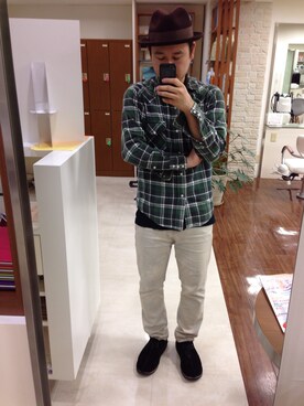 「＃デニム」｜「アイテム（ブーツ）」を使った、Atsushi Shimadaさん（メンズ・170cm）の春コーディネート