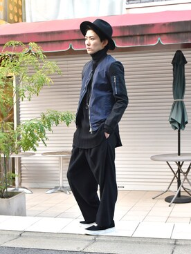 「FACTOTUM（ファクトタム）のアイテム（ミリタリージャケット）」を使った、Birdseyeさん（メンズ・170cm）の秋コーディネート